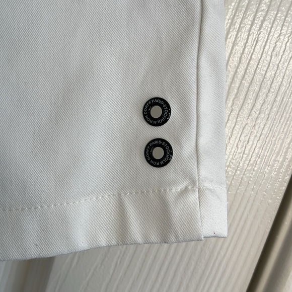 Ron Dorff white & navy tennis shorts men’s size medium - Picture 7 of 10